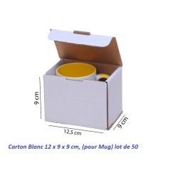 Carton Blanc 12 x 9 x 9 cm...