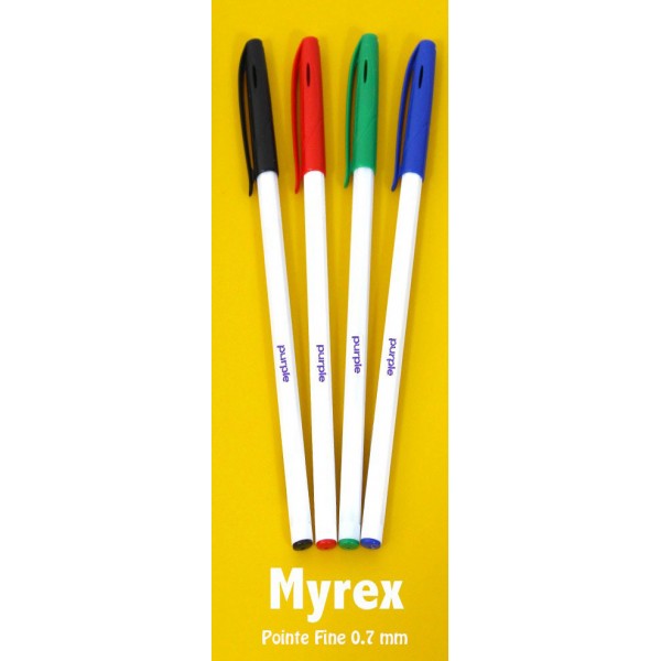 Pochette 4 Stylos Myrex 0,7 mm